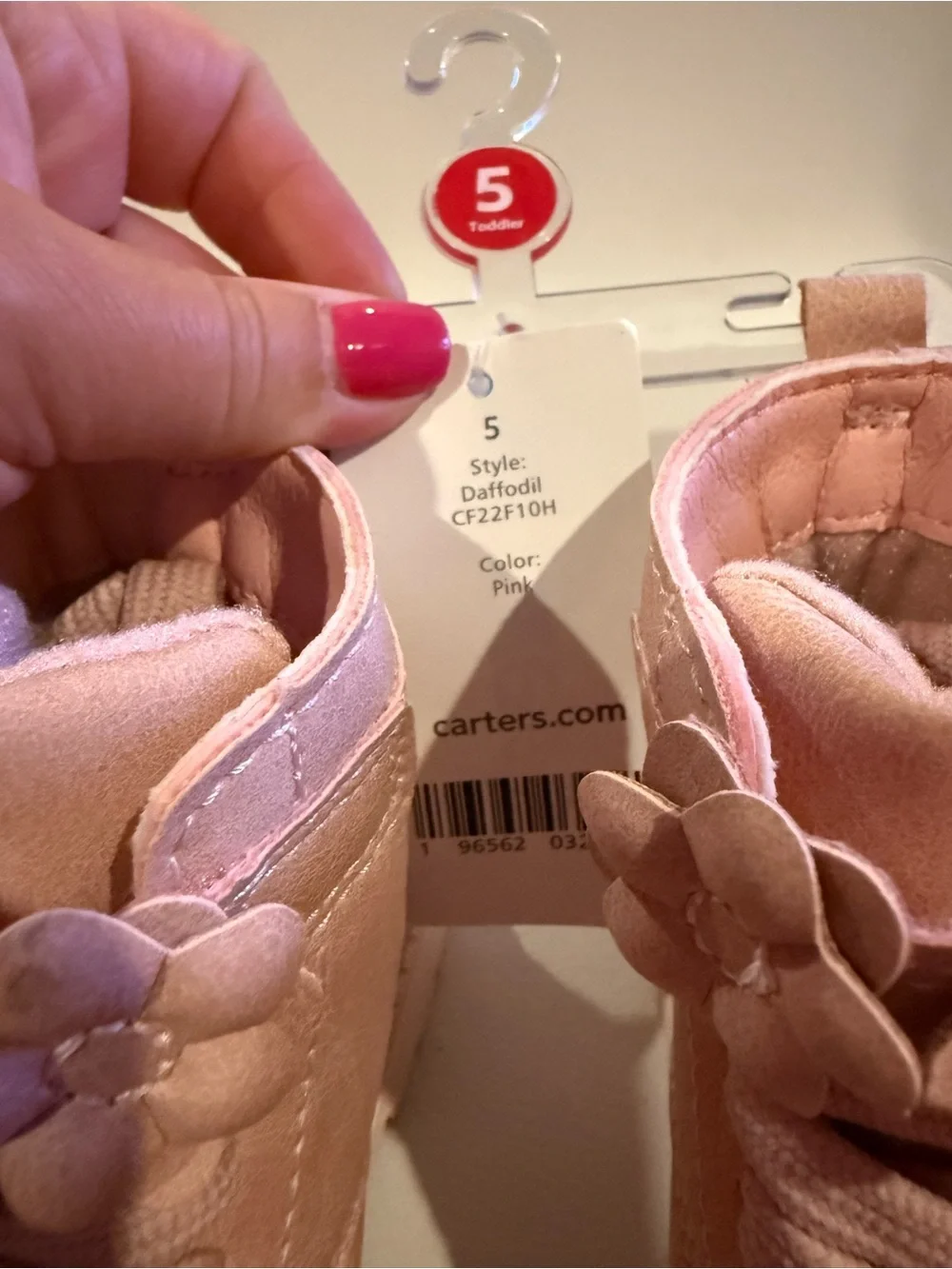 ☀️🌊 Carter's Pink Floral Accent Girls' Ankle Boots NWT